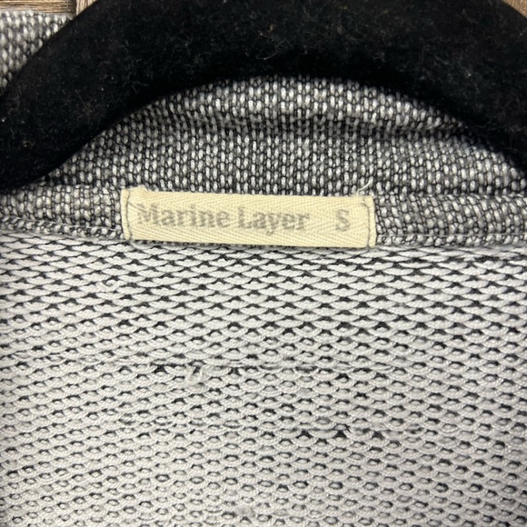 Marine Layer Shawl Button Up Knit Sweater Casual Pullover Gray Size Small - Picture 4 of 6